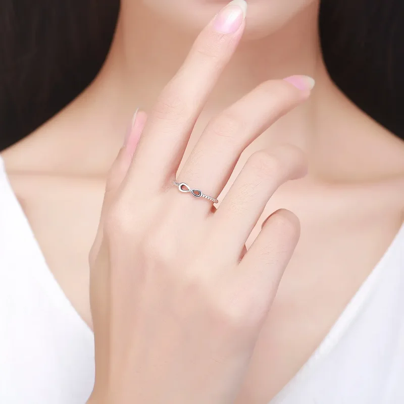 (image for) Pandora Style Infinity Ring Silver - SCR094 - View 7