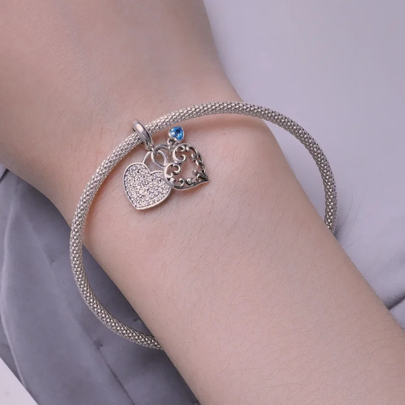 (image for) Pandora Style Interlocking Heart Charm - SCC2502 - View 6