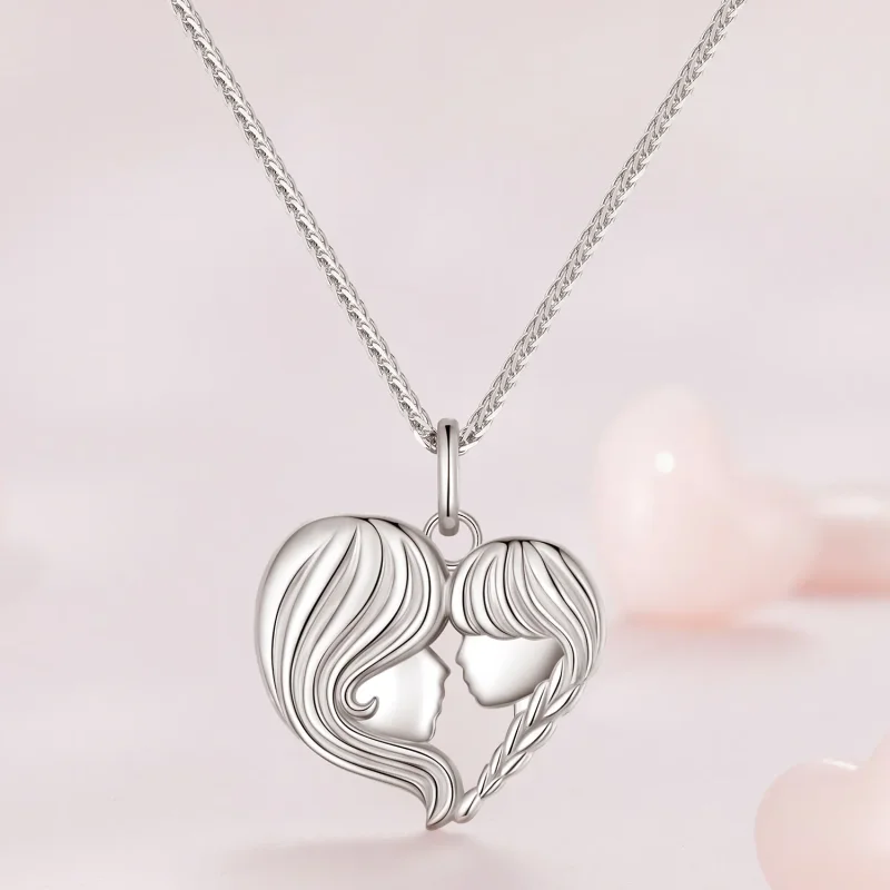 (image for) Pandora Style Mother Daughter Necklace - BSN324 - View 3