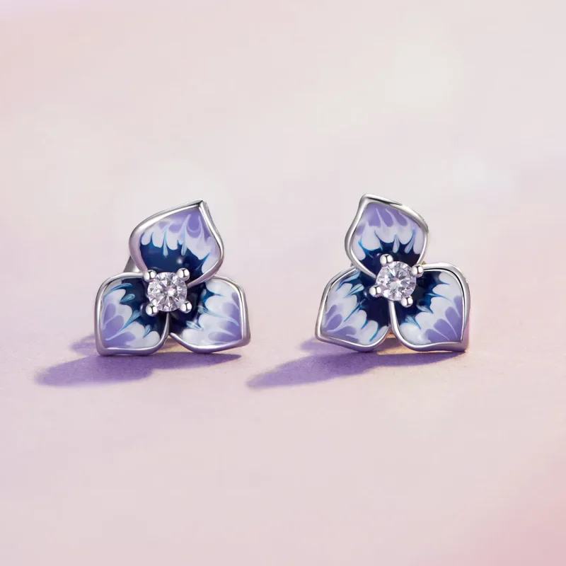 (image for) Pandora Style Pansy Earrings - BSE860 - View 2