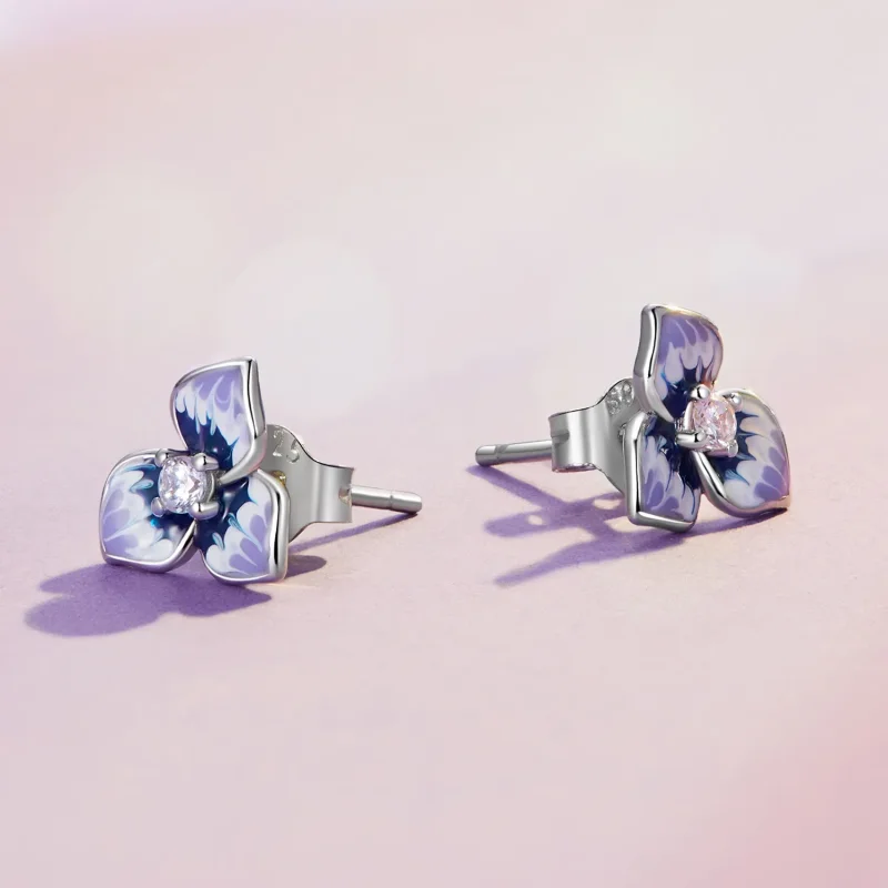 (image for) Pandora Style Pansy Earrings - BSE860 - View 3