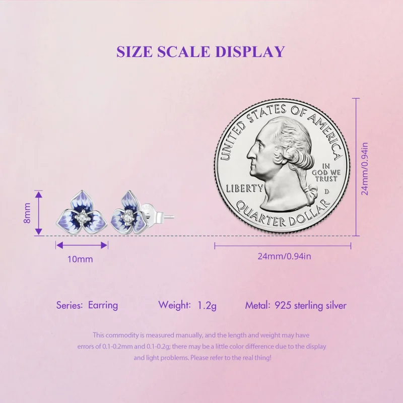 (image for) Pandora Style Pansy Earrings - BSE860 - View 8