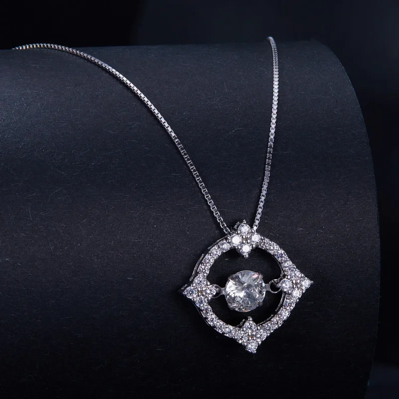 (image for) Pandora Style Pave Necklace - MSN014 - View 2