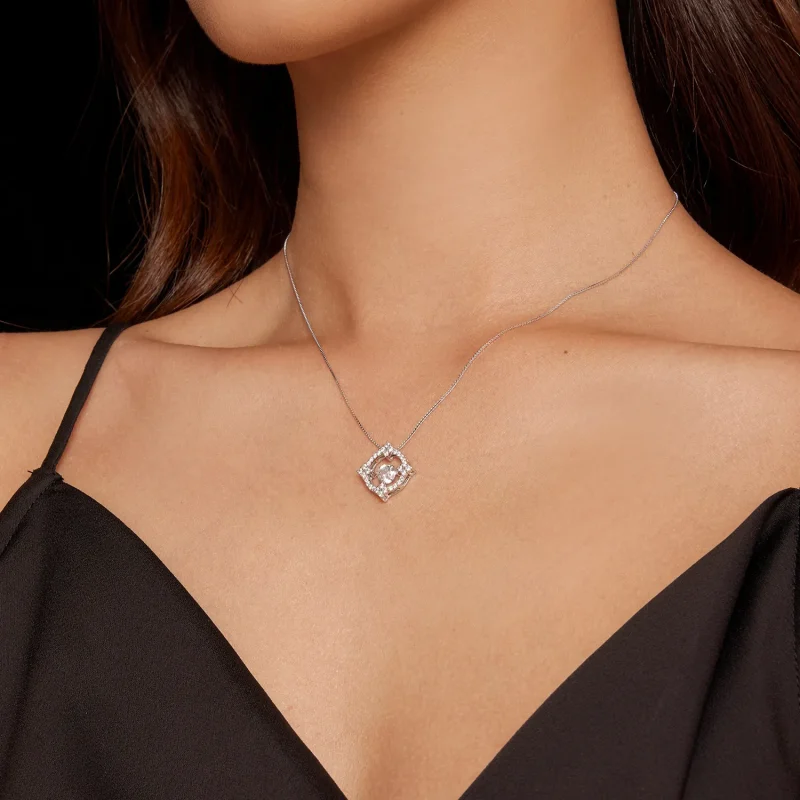 (image for) Pandora Style Pave Necklace - MSN014 - View 5