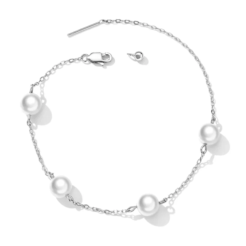 (image for) Pandora Style Pearl Bracelet - BSB090 - View 4