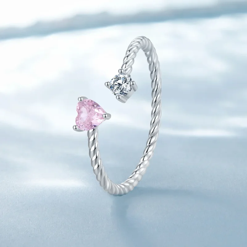 (image for) Pandora Style Promise Rings For Her - SCR924 - View 2