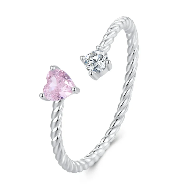 (image for) Pandora Style Promise Rings For Her - SCR924 - View 3