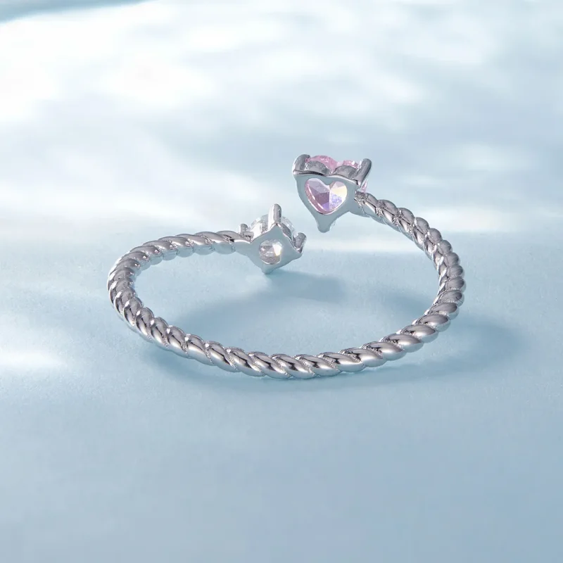(image for) Pandora Style Promise Rings For Her - SCR924 - View 4