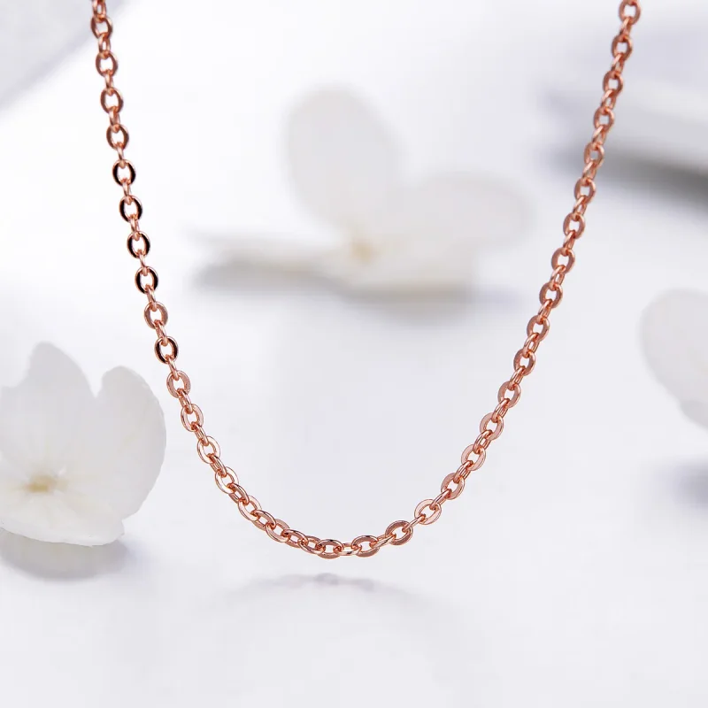 (image for) Pandora Style Rose Gold Necklace - SCA014-45 - View 3