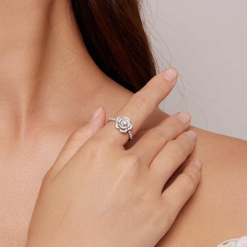 (image for) Pandora Style Rose Ring - BSR449 - View 4