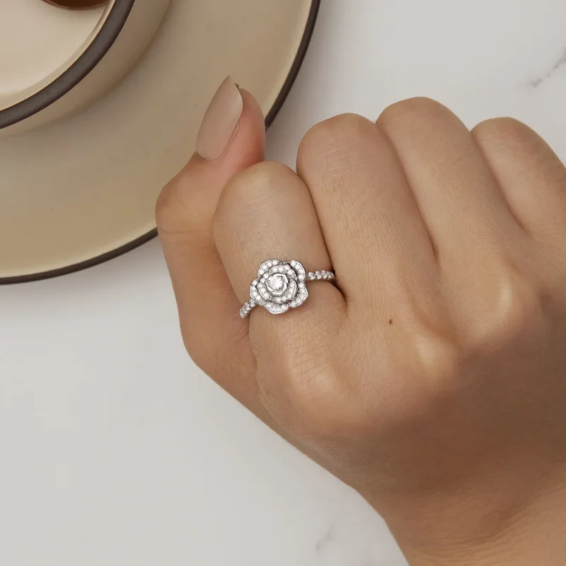 (image for) Pandora Style Rose Ring - BSR449 - View 6