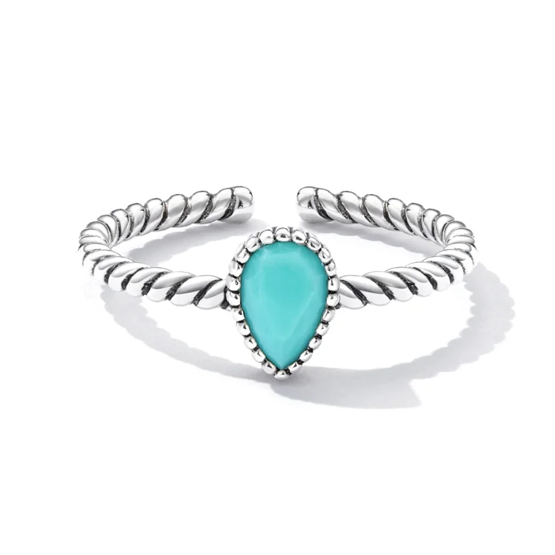 (image for) Pandora Style Teardrop Ring - BSR247 - View 5