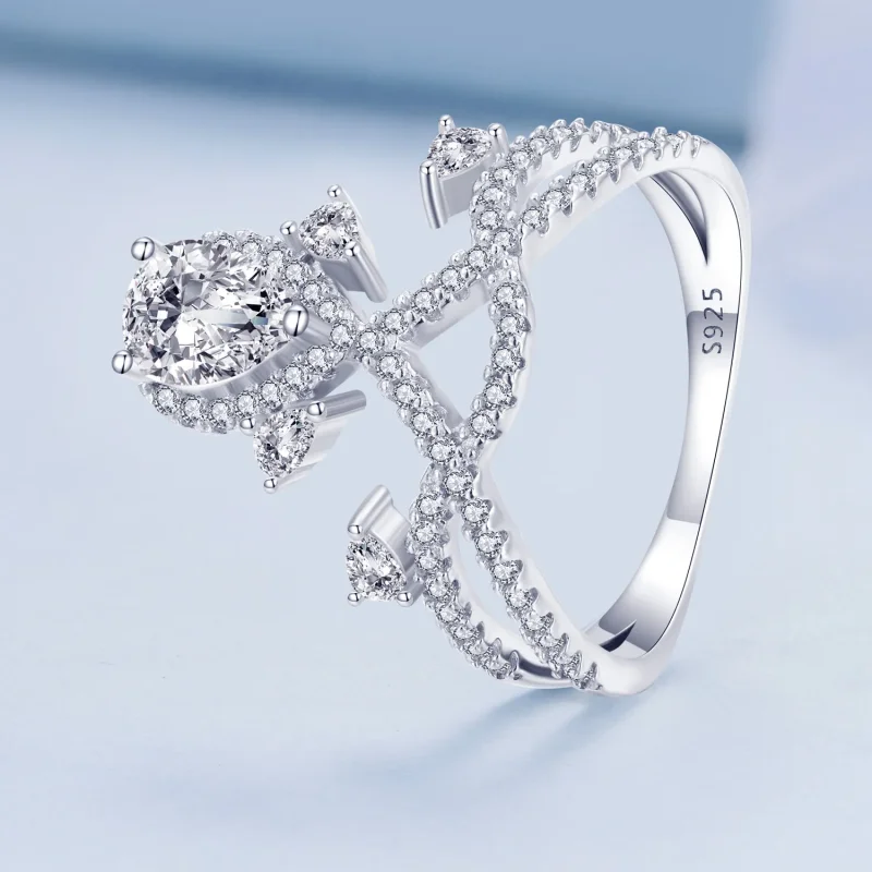 (image for) Pandora Style Tiara Ring - BSR368 - View 2