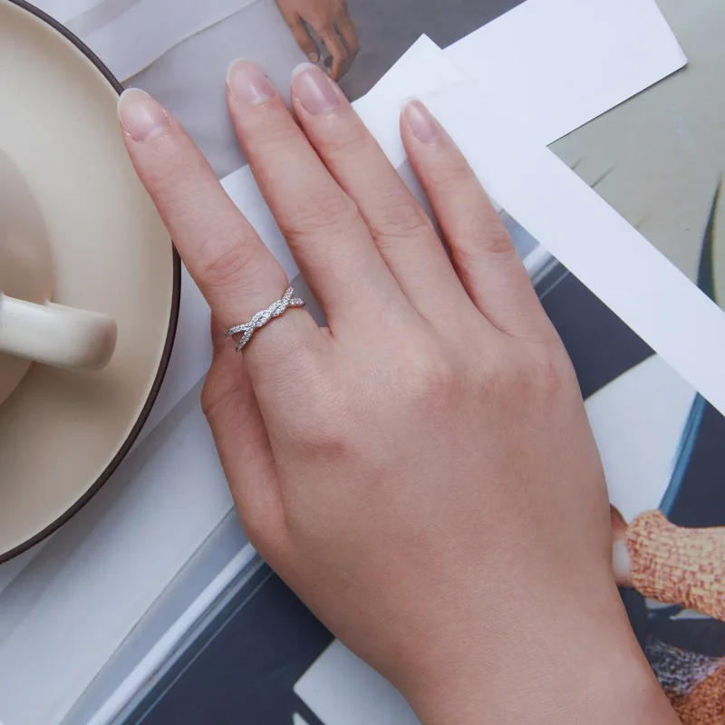 (image for) Pandora Style Twist Ring - BSR327 - View 5