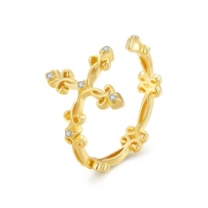 (image for) Pandora Style Yellow Gold Ring - BSR041-B