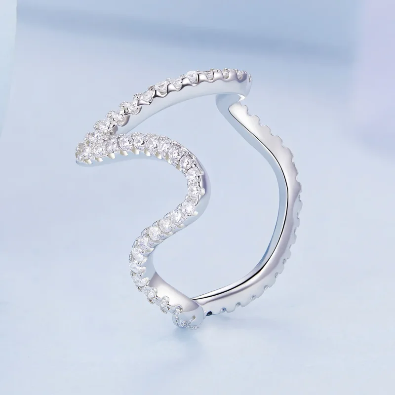 (image for) Zig Zag Ring Pandora Style - BSR314 - View 2