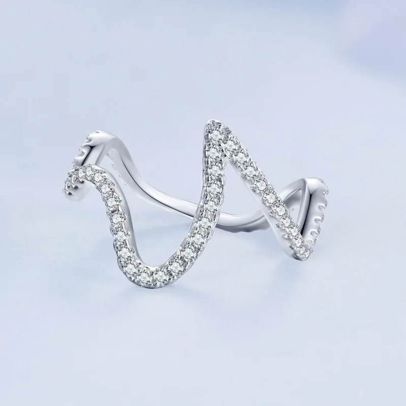 (image for) Zig Zag Ring Pandora Style - BSR314 - View 3