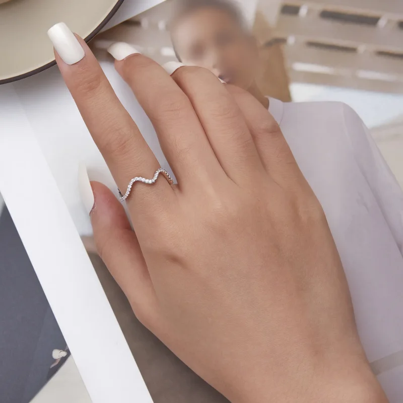 (image for) Zig Zag Ring Pandora Style - BSR314 - View 5