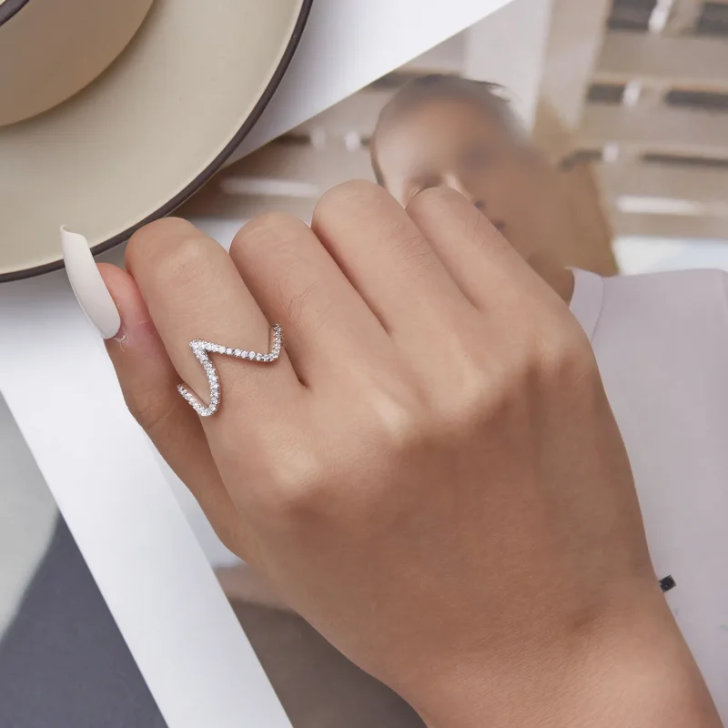 (image for) Zig Zag Ring Pandora Style - BSR314 - View 7