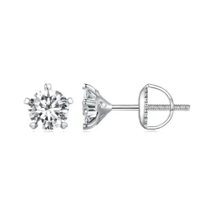 Pandora Style 0.5Ct Moissanite Studs Earrings - MSE024-S (image for) Pandora Style 0.5Ct Moissanite Studs Earrings - MSE024-S