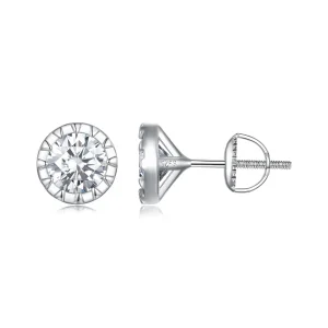 Pandora Style 1Ct Moissanite Studs Earrings - MSE027 (image for) Pandora Style 1Ct Moissanite Studs Earrings - MSE027