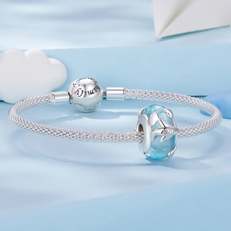 (image for) Pandora Style Aircraft Glazed Charm - SCC2482 - View 5
