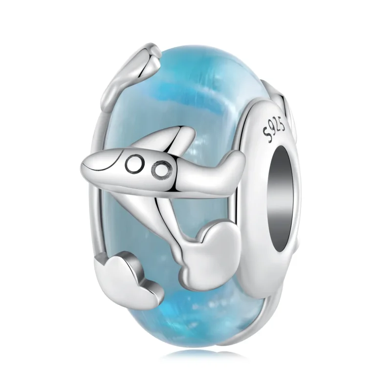 (image for) Pandora Style Aircraft Glazed Charm - SCC2482 - View 8