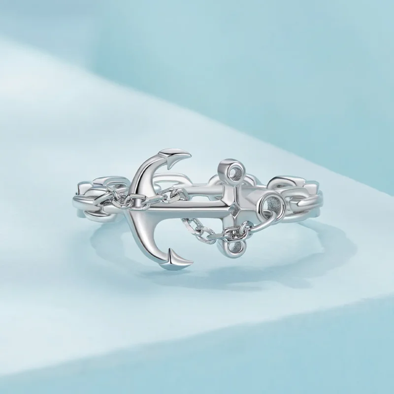 (image for) Pandora Style Anchor Ring - SCR949 - View 3