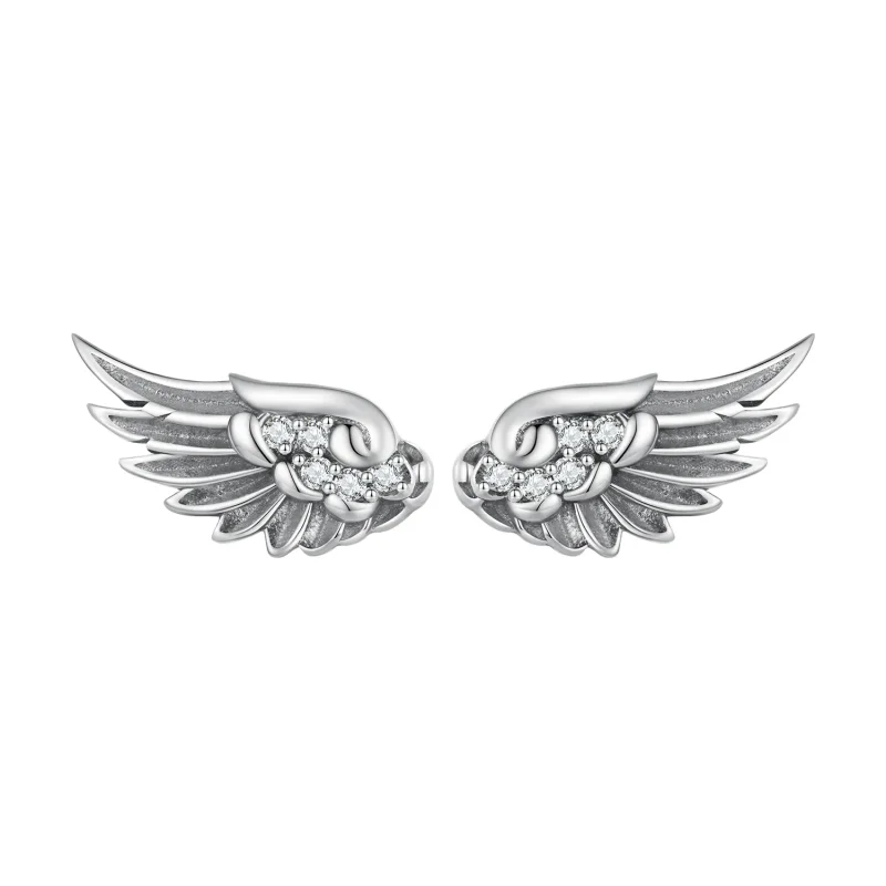 (image for) Pandora Style Angel Wings Studs Earrings - SCE1579