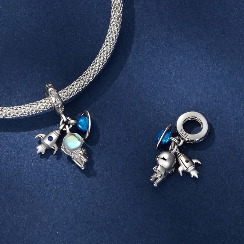 (image for) Pandora Style Astronaut Dangle - BSC791 - View 4