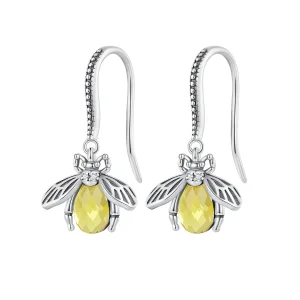 Pandora Style Bee Dangle Earrings - SCE1570 (image for) Pandora Style Bee Dangle Earrings - SCE1570