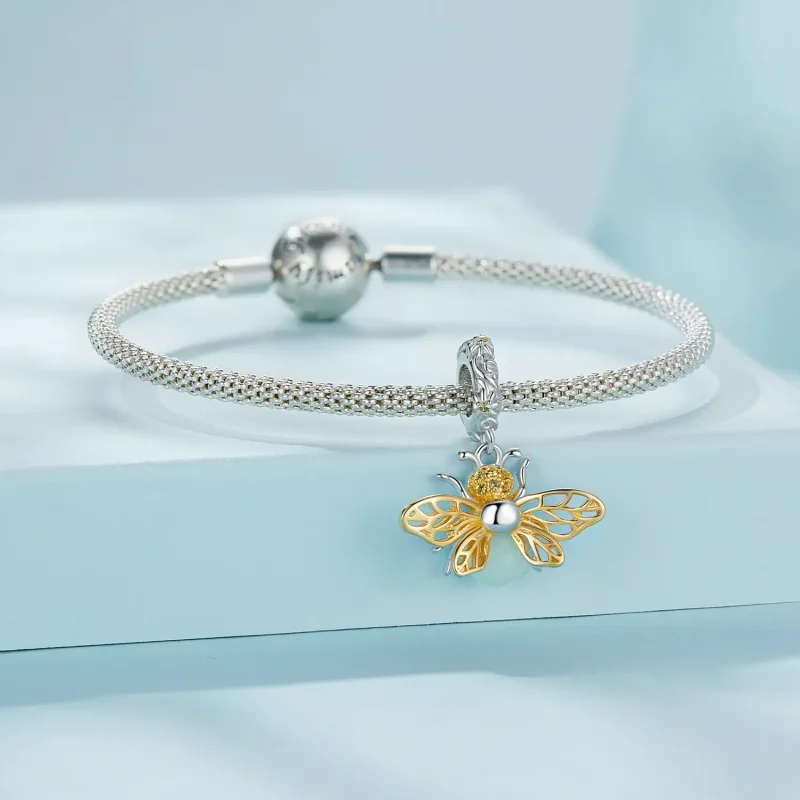 (image for) Pandora Style Bee Glow-In-The-Dark Dangle - SCC2616 - View 3