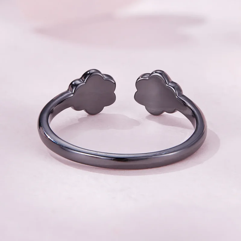 (image for) Pandora Style Black Cat Claw Open Ring - SCR913 - View 3