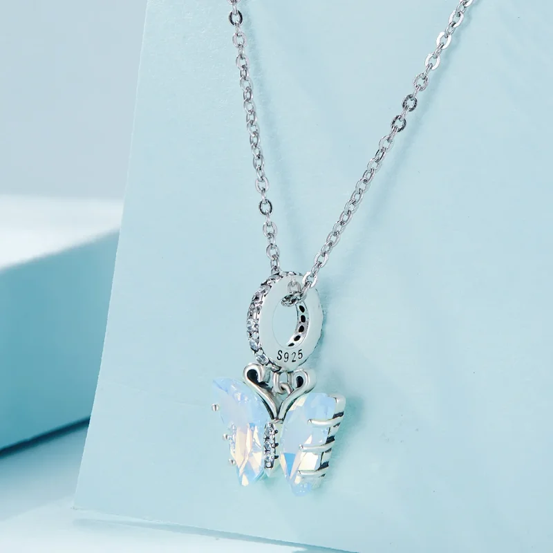 (image for) Pandora Style Blue Aurora Butterfly Dangle - SCC2305 - View 2