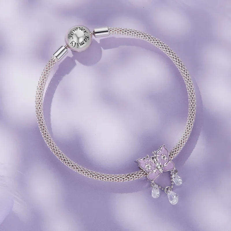 (image for) Pandora Style Butterfly Charm - SCC2543 - View 3