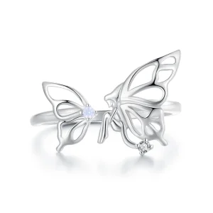 Pandora Style Butterfly Elf Ring - BSR484-E (image for) Pandora Style Butterfly Elf Ring - BSR484-E