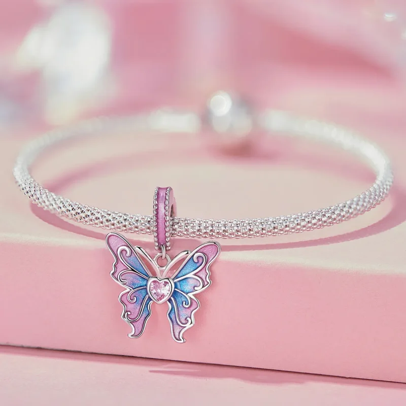 (image for) Pandora Style Butterfly Fairy Dangle - SCC2472 - View 9
