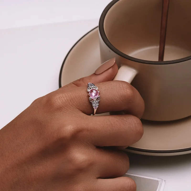 (image for) Pandora Style Butterfly Ring - BSR478 - View 5