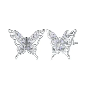 Pandora Style Butterfly Studs Earrings - BSE910 (image for) Pandora Style Butterfly Studs Earrings - BSE910