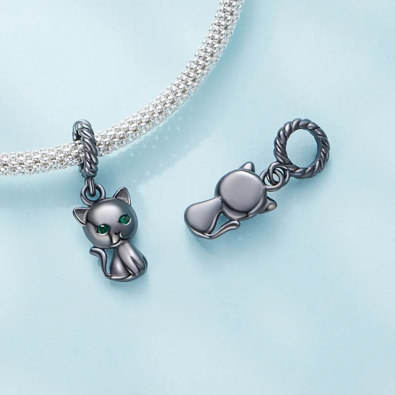 (image for) Pandora Style Cat Dangle - SCX122-D - View 4