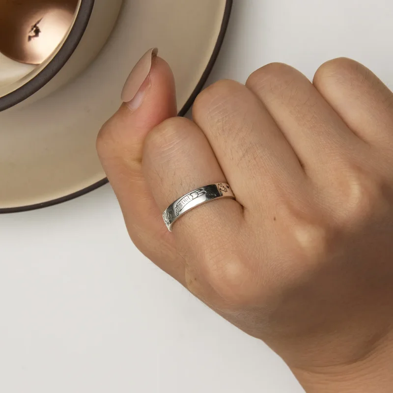 (image for) Pandora Style Cat Doodle Ring - SCR951-E - View 6