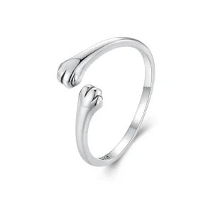 Pandora Style Cat Hug Ring - SCR961-E (image for) Pandora Style Cat Hug Ring - SCR961-E