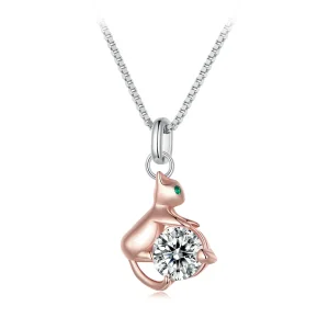 Pandora Style Cat Necklace - BSN355 (image for) Pandora Style Cat Necklace - BSN355
