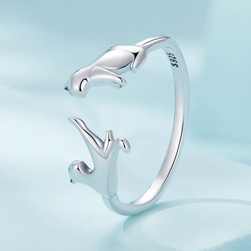 (image for) Pandora Style Cat Open Ring - SCR917 - View 2