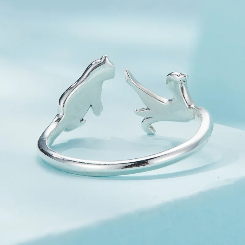 (image for) Pandora Style Cat Open Ring - SCR917 - View 4