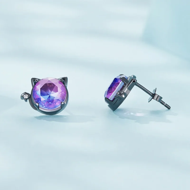 (image for) Pandora Style Cat Studs Earrings - SCE1568 - View 3