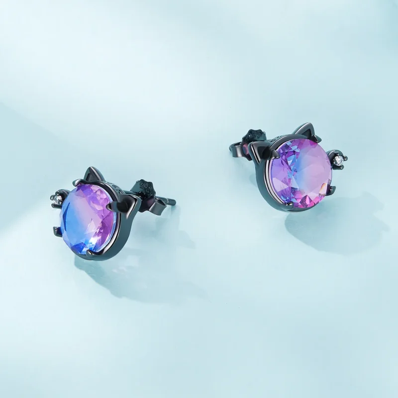 (image for) Pandora Style Cat Studs Earrings - SCE1568 - View 4
