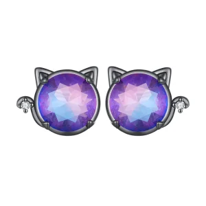 Pandora Style Cat Studs Earrings - SCE1568 (image for) Pandora Style Cat Studs Earrings - SCE1568