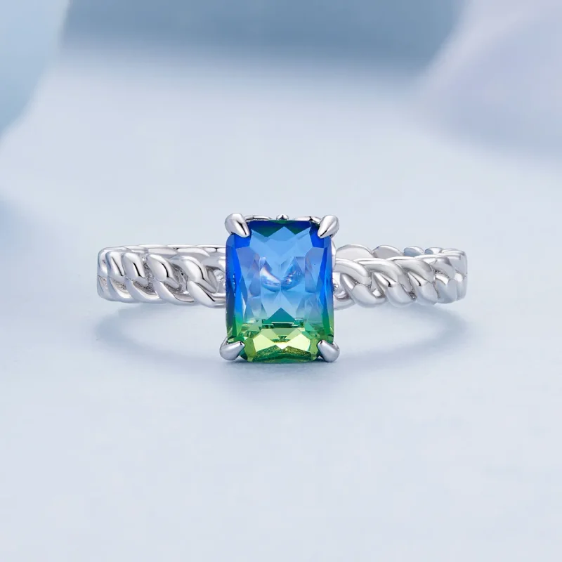 (image for) Pandora Style Chain Open Ring - BSR476-E - View 3
