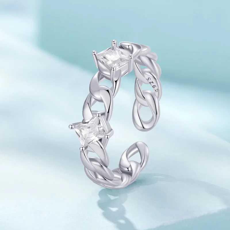 (image for) Pandora Style Chain Open Ring - SCR977-E - View 2